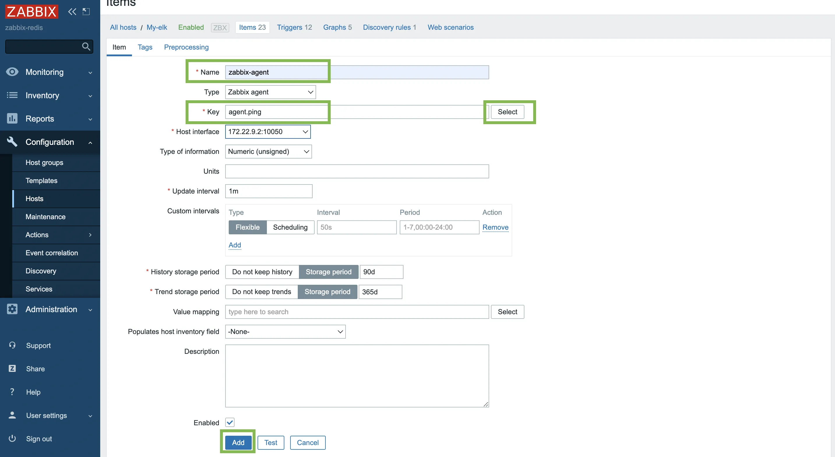 zabbix config items2