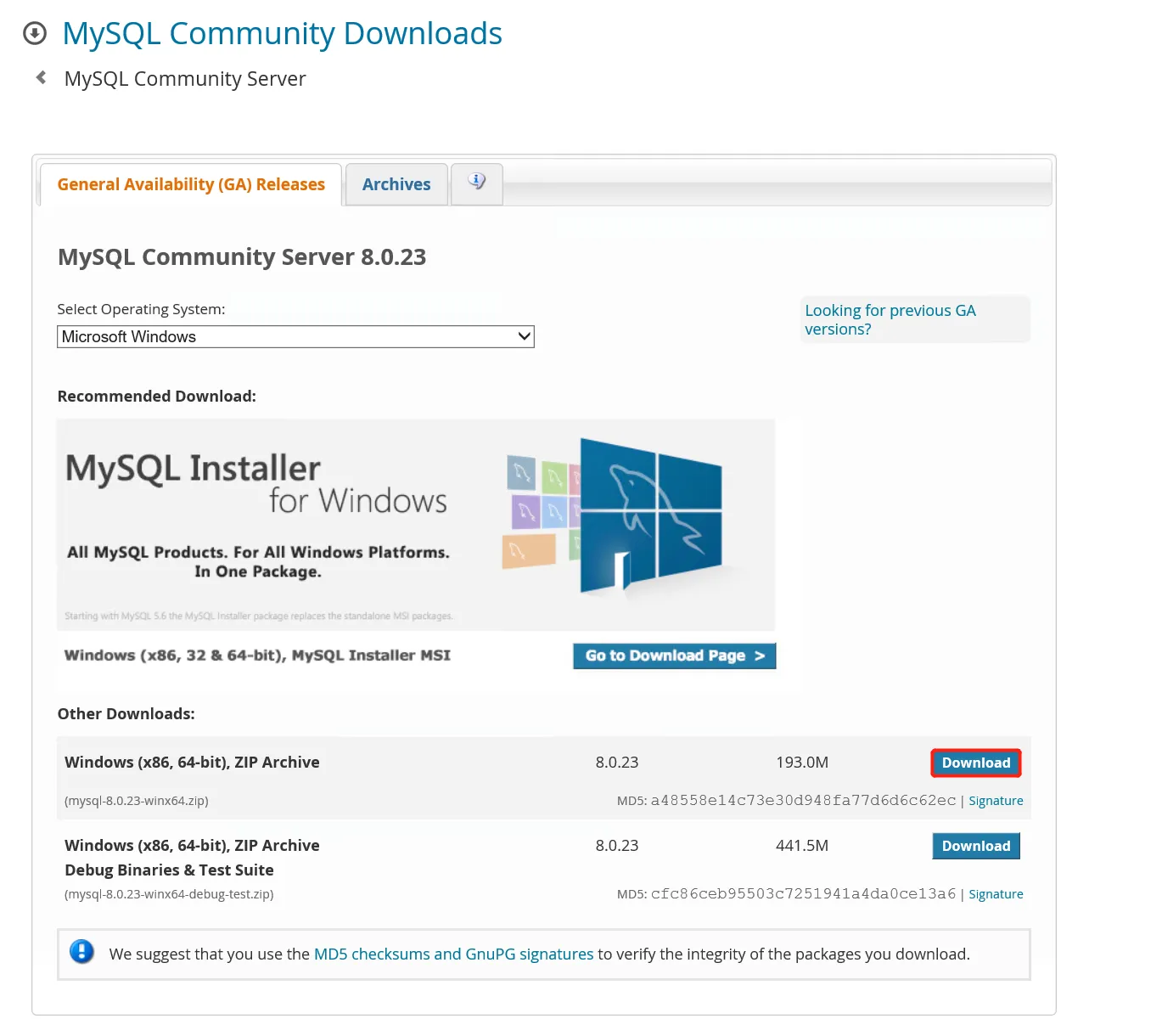 bestp win mysql install 1