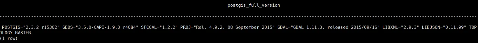 postgis full version